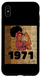 iPhone XS Max Vintage 1971 Limited Edition 52nd Birthday Afro Girls Women スマホケース