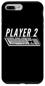 iPhone 7 Plus/8 Plus Player 2 PC ゲーマー キーボード ゲーマー 戦士 PC ゲーム カップル スマホケース