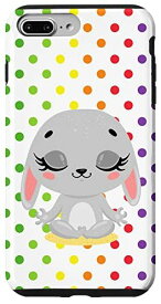 iPhone 7 Plus/8 Plus かわいいバニーギフト アニメ バニー かわいいウサギのぬいぐるみ 女の子用 スマホケース