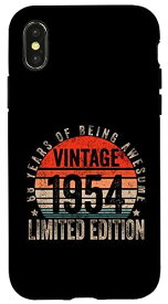 iPhone X/XS 68 Year Old Gifts Vintage 1954 Limited Edition 68th Birthday スマホケース
