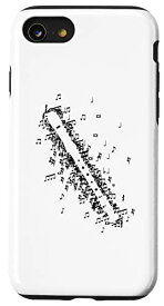 iPhone SE (2020) / 7 / 8 レコーダー フルート奏者 フルート奏者 クラシックミュージシャン 音符 スマホケース