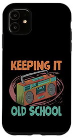 iPhone 11 Keep It オールドスクール 80年代90年代レトロ カセットラジオ スマホケース