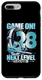 iPhone 7 Plus/8 Plus Level Unlock 28th Birthday 28 Years メンズ レディース ゲーミング スマホケース