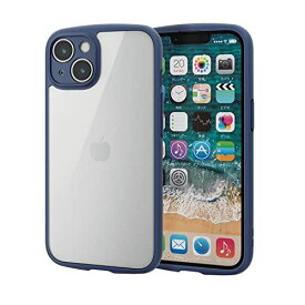 エレコム iPhone14 ケース カバー 極限保護 カメラ保護付き カメラレンズ周りまで保護 TOUGH SLIM LITEシリーズ 耐衝撃 衝撃吸収 ストラップホール付き ブラック PM-A22ATSLFCKNV ネイビー