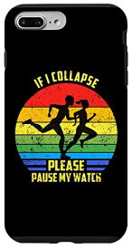 iPhone 7 Plus/8 Plus If I Collapse Please Pause My Watch トライアスロン マラソン スポーツ スマホケース