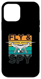 iPhone 12 mini ドローン パイロット フライ&スパイ レトロ ヴィンテージ FAA認定 スマホケース