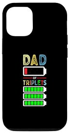 iPhone 12/12 Pro Tired Dad Of Tripletsの父と三重の赤ちゃん 低電池 スマホケース