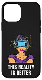 iPhone 12 mini Virtual Reality Goggles Gaming VR Gamers gifts Pop Art Woman スマホケース