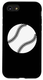 iPhone SE (2020) / 7 / 8 野球ボール スポーツ チームゲーム USAリーグ ホワイト ブラック レトロ スマホケース