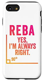 iPhone SE (2020) / 7 / 8 面白いReba Tシャツ 面白いReba 名前 誕生日シャツ ギフト スマホケース