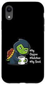 iPhone XR My Coffee Matches My Soul カフェイン オタク べっ甲 ゴス 亀 スマホケース