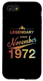 iPhone SE (2020) / 7 / 8 50歳の誕生日 50歳 1972年11月生まれ ヴィンテージ スマホケース