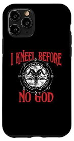 iPhone 11 Pro I Kneel Before No God、バフォメット、五芒星、オカルト悪魔 スマホケース