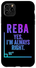 iPhone 11 Pro Max 面白いReba Tシャツ 面白いReba 名前 誕生日シャツ ギフト スマホケース