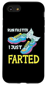 iPhone SE (2020) / 7 / 8 Run Faster I Just Farted トライアスロン マラソン スポーツ スマホケース