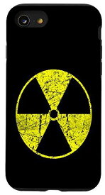 iPhone SE (2020) / 7 / 8 グランジ バイオハザード 放射能シンボル オールドヴィンテージ サビのサイン スマホケース