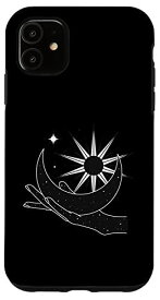 iPhone 11 マジック オカルト天体 月 太陽 手 星 スマホケース