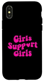 iPhone X/XS ガールズサポートガールズサポートレディースガールパワーフェミニスト スマホケース