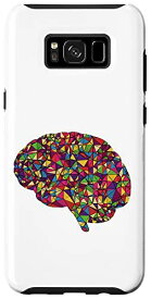 Galaxy S8+ Brain Polygon Human ポリアート Tシャツ レディース メンズ スマホケース