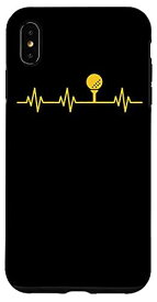iPhone XS Max ゴルフボールTシャツ ライフライン ハートビート ラブ シンプル アイコン ライフ スマホケース