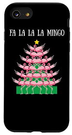 iPhone SE (2020) / 7 / 8 Fa La Mingo ピンクフラミンゴ クリスマスツリーライトチェーン スマホケース
