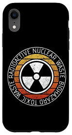 iPhone XR 放射能シンボル バイオハザード 有毒廃棄物 ラジオ 希少廃棄物 スマホケース