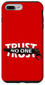 iPhone 7 Plus/8 Plus Trust No One Cool Motivational Illustration Graphic Quotes スマホケース