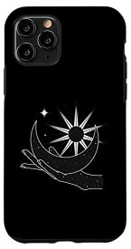 iPhone 11 Pro マジック オカルト天体 月 太陽 手 星 スマホケース