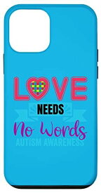 iPhone 12 mini Autism Awareness Love Needs No Words ハートパズル スマホケース