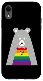 iPhone XR Proud Mom No Matter What LGBTQ Pride Mama Bear レインボーフラッグ スマホケース