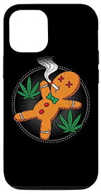 iPhone 12/12 Pro Gingerbread Man Smoking Weed Cannabis Marijuana Christmas スマホケース