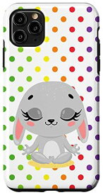 iPhone 11 Pro Max かわいいバニーギフト アニメ バニー かわいいウサギのぬいぐるみ 女の子用 スマホケース
