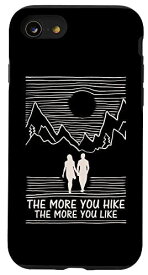 iPhone SE (2020) / 7 / 8 アウトドアカップル ハイキング グラフィック 山や自然でキャンプ スマホケース