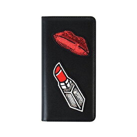 GAZE iPhone SE (第3世代 / 2022年) ケース カバー Spangle Lipstick 手帳型 本革 アイフォン カバー iPhone SE (第2世代) / 8 / 7