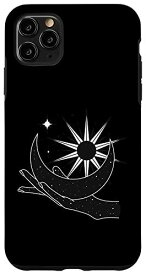 iPhone 11 Pro Max マジック オカルト天体 月 太陽 手 星 スマホケース