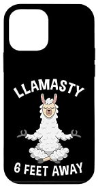 iPhone 12 mini Llamasty 6フィート アウェイ 瞑想 ヨガ アルパカ 動物 ラマ スマホケース