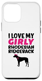 iPhone 12 mini Rhodesian Ridgeback ファニーガール 犬 ガーリー 性別発表 かわいい スマホケース