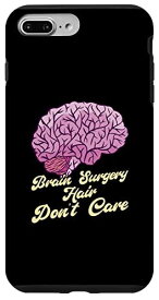 iPhone 7 Plus/8 Plus 脳外科 ヘア Don't Care 面白い 脳損傷 スマホケース