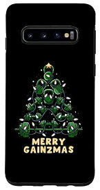 Galaxy S10 Oh Liftmas ツリー ケトルベル ジム アグリークリスマスセーター スマホケース