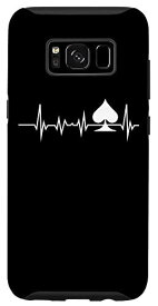 Galaxy S8 Poker ハートビート ギャンブルカード Tシャツ ポーカー レディース/メンズ スマホケース