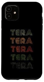 iPhone 11 Love Heart Tera Tシャツ グランジ/ヴィンテージスタイル ブラックテラ スマホケース