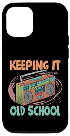 iPhone 12/12 Pro Keep It オールドスクール 80年代90年代レトロ カセットラジオ スマホケース