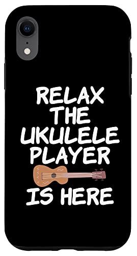iPhone XR Relax The Ukulele Player Is Here ウクレレリストのための面白いTシャツ スマホケース