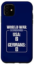 iPhone 11 7月4日 アメリカ ドイツ 面白い 第二次世界大戦 ギャグ かわいい スマホケース