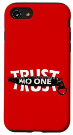 iPhone SE (2020) / 7 / 8 Trust No One Cool Motivational Illustration Graphic Quotes スマホケース