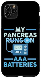 iPhone 11 Pro Max 私の膵臓は単4電池1型糖尿病意識で動作します スマホケース