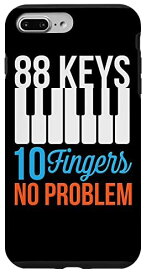 iPhone 7 Plus/8 Plus 88キー 指10本 No Problem ピアノ音楽 教師 学生 スマホケース