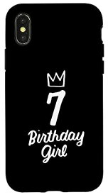 iPhone X/XS キッズ 誕生日 7 女の子 かわいい 誕生日 7歳の誕生日パーティー スマホケース