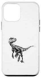 iPhone 12 mini ヴェロキラプトル 恐竜 ディノサワ デザイン 肉食恐竜 アニマル カラフル モチーフ スマホケース