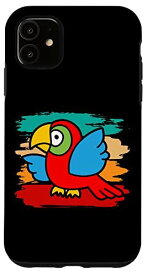 iPhone 11 カラフルオウム I Parrot Art I Kids Parrot スマホケース